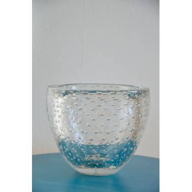 Vase en cristal Daum bullé