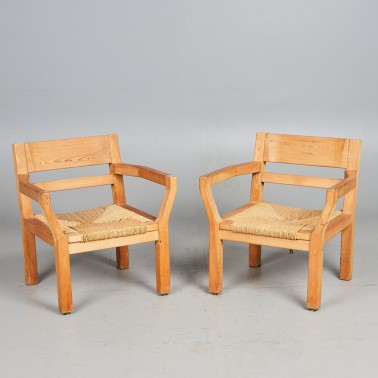 Set of 2 lounge chairs by Tage Poulsen