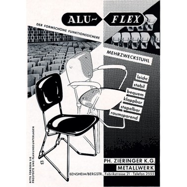 Suite de 6 chaises Aluflex de Armin Wirth