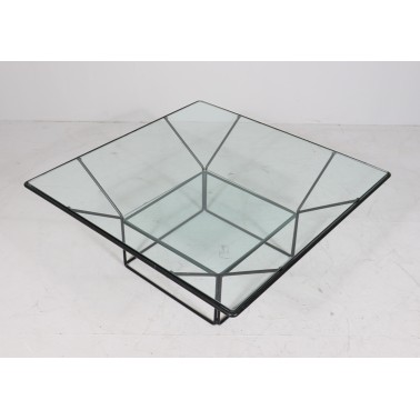 Italian low table with 2 glass tops